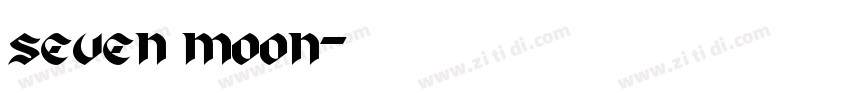 seven moon字体转换